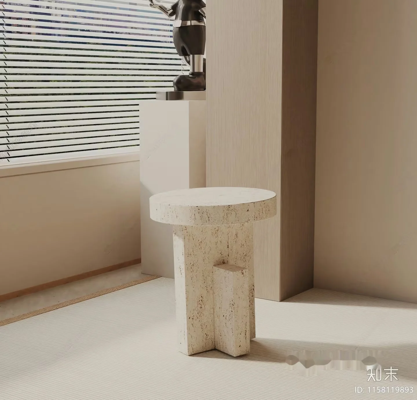 Modern Stone Table 3D Model – 7497 – VRAY Render