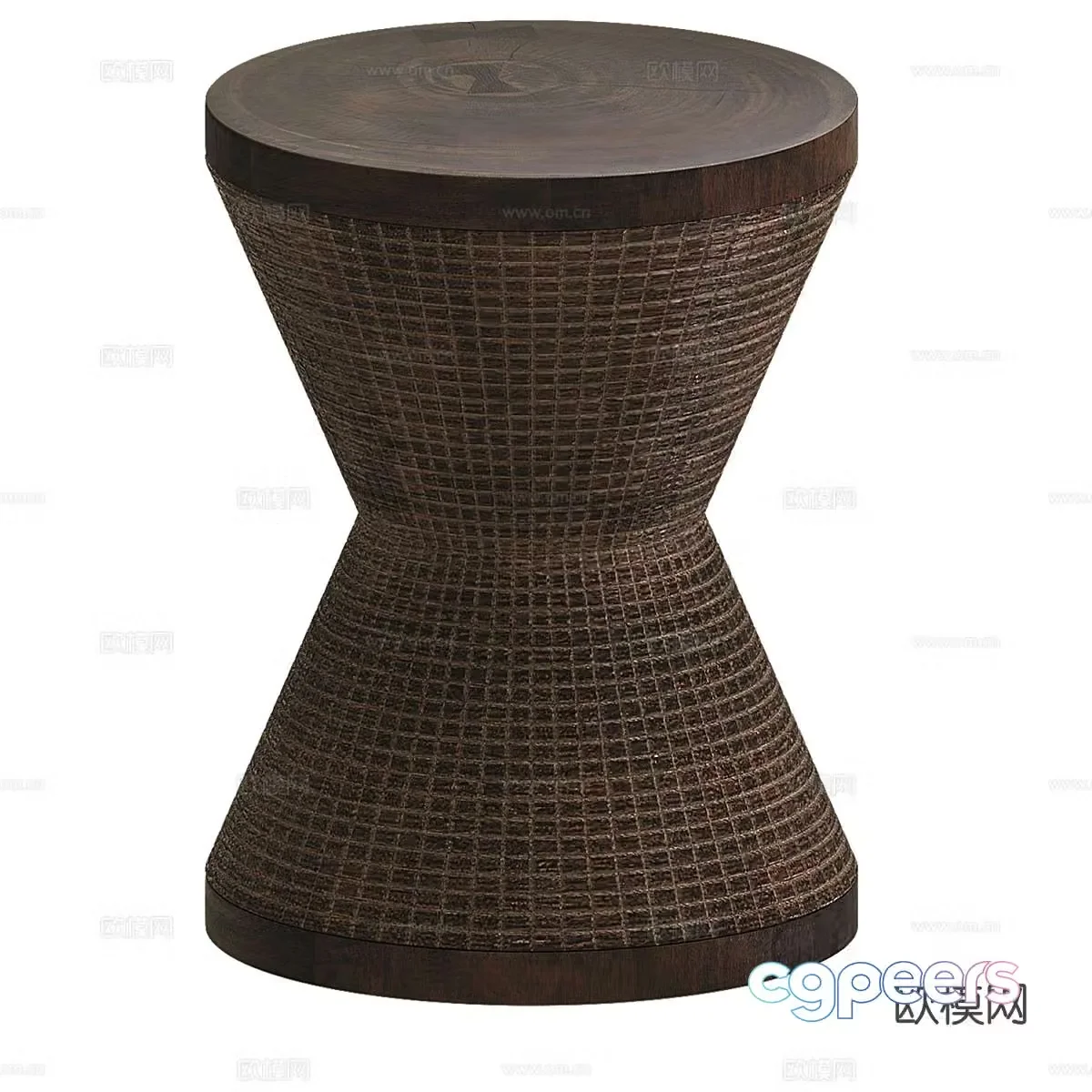 Wabi-sabi stool round stool 3d model
