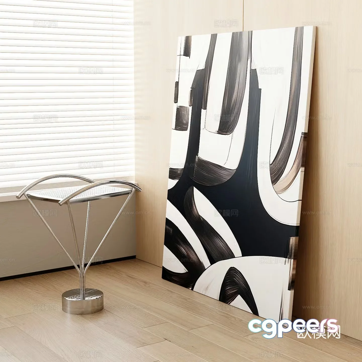Modern decorative painting 3d model