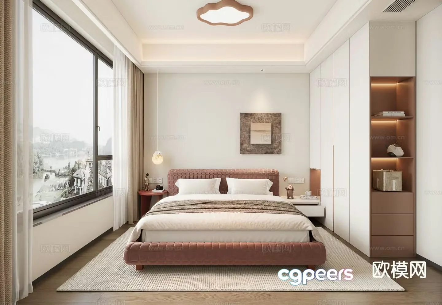 Modern bedroom master bedroom 3d model