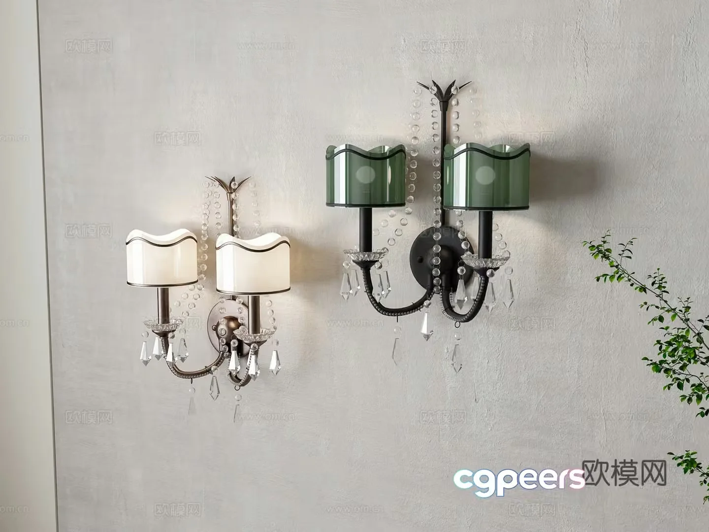 French wall lamp 3d model