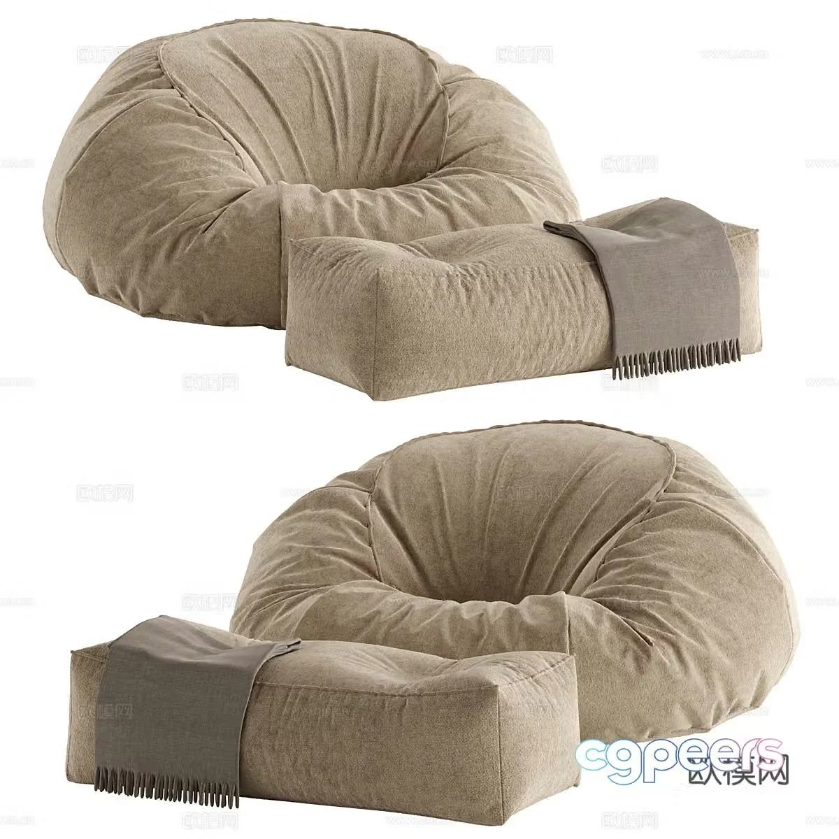 Modern Bigberthaoriginal lazy sofa 3d model