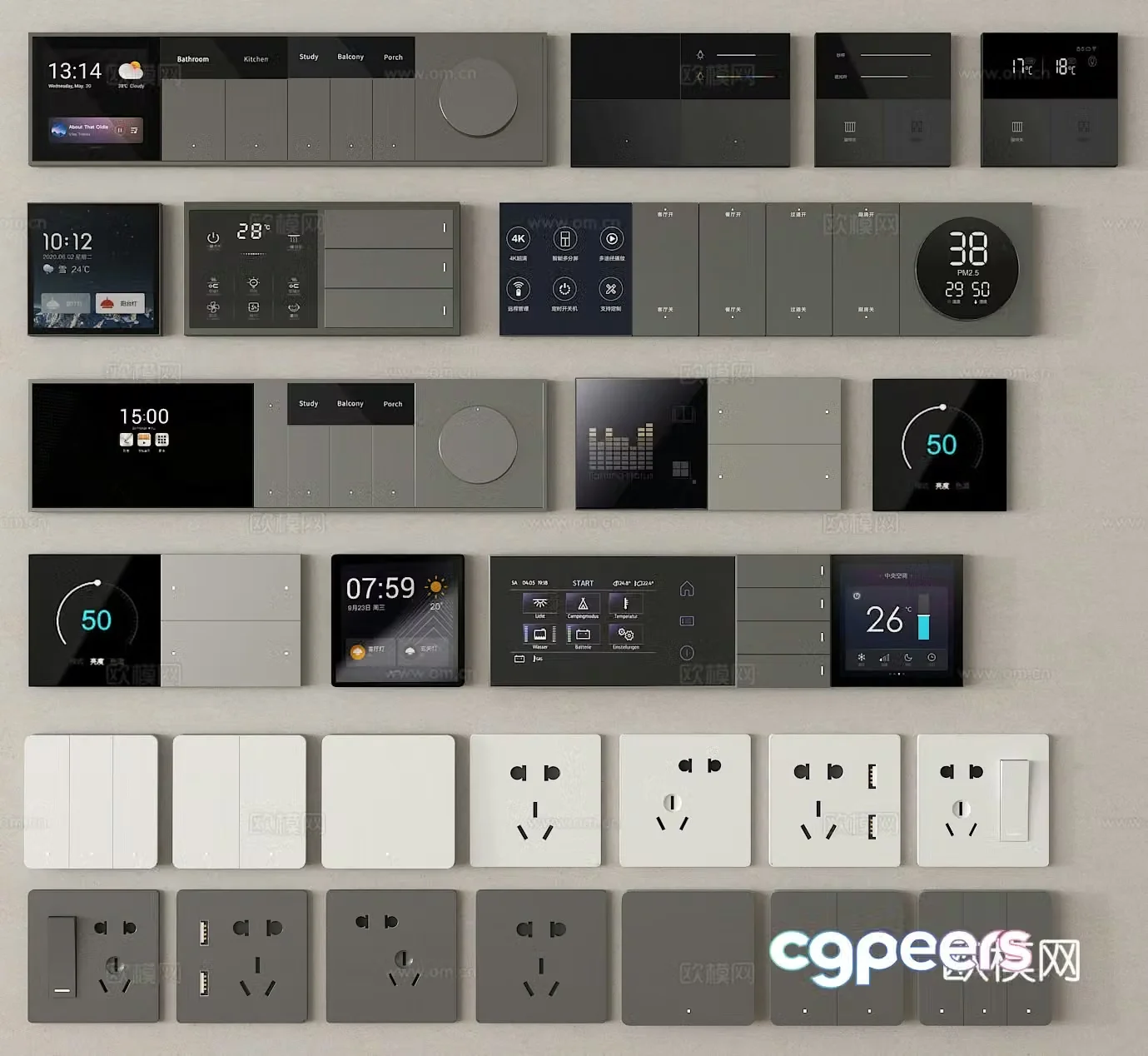 Switch Socket Control Panel Smart Switch 3D Model