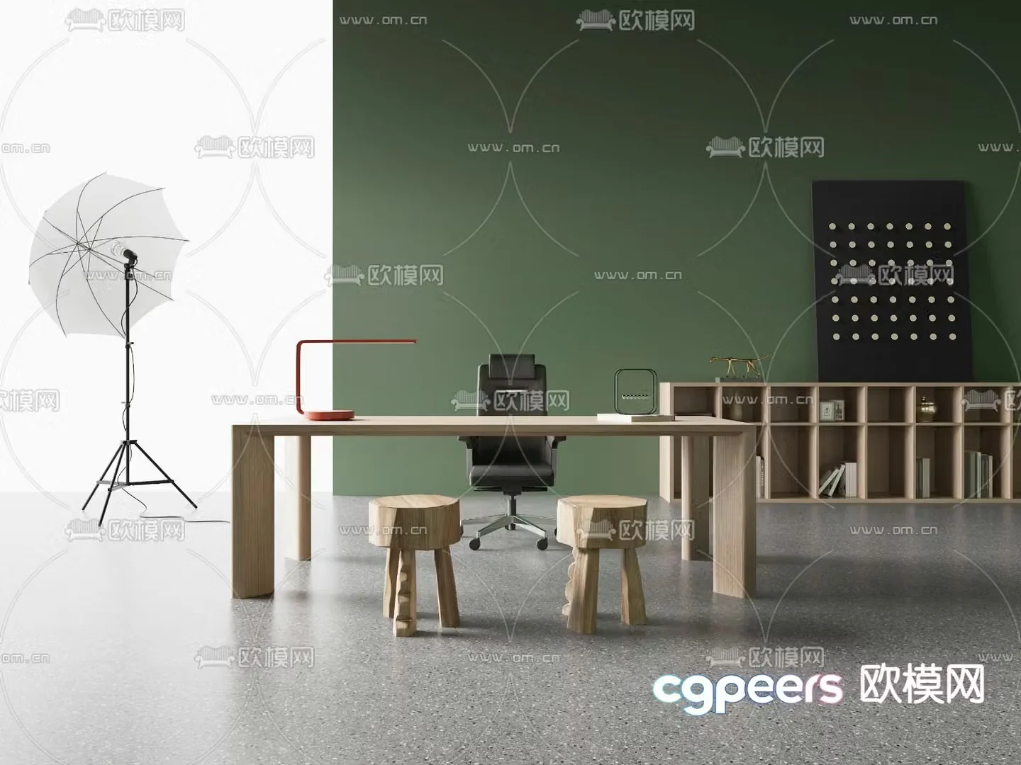 office desk chair desk 3d model