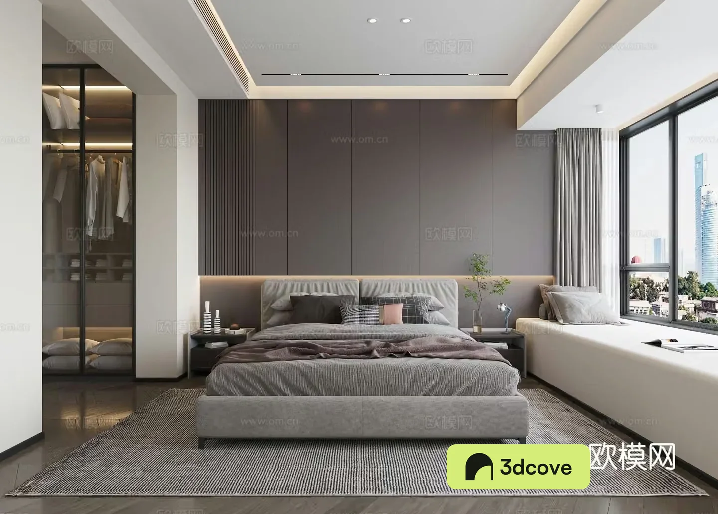 Modern bedroom Master bedroom Bare window bedroom