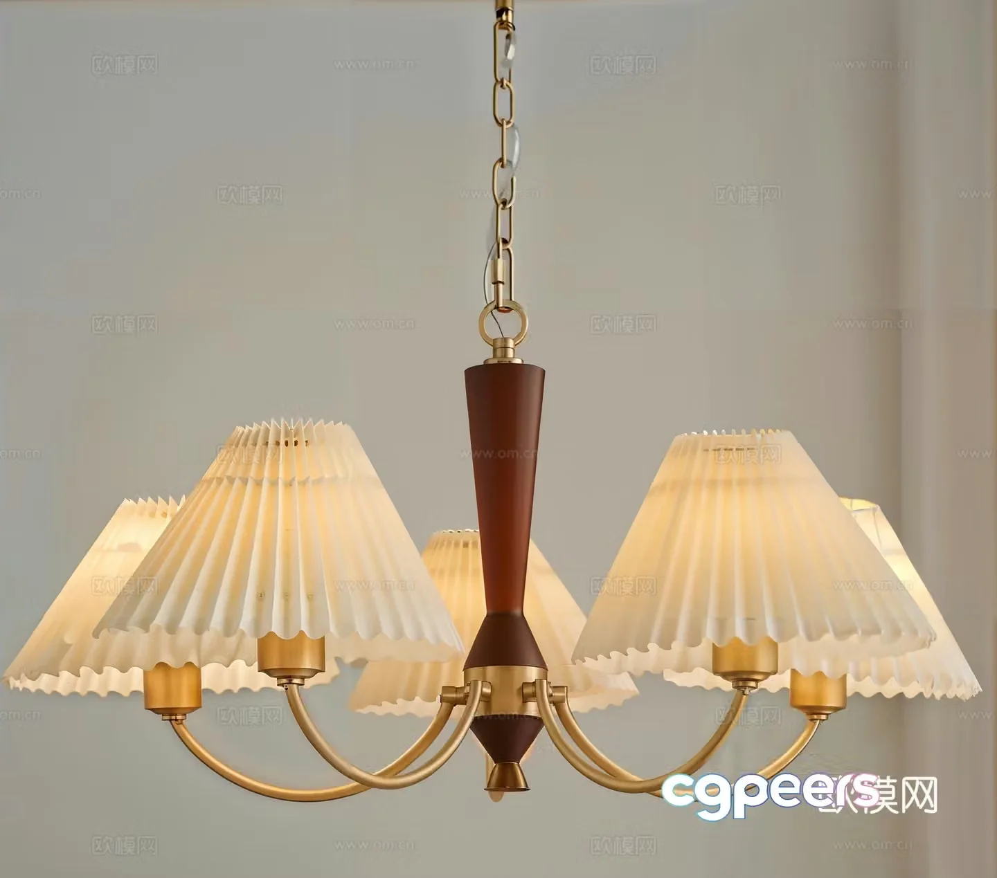 American chandelier decorative lamp 3d model