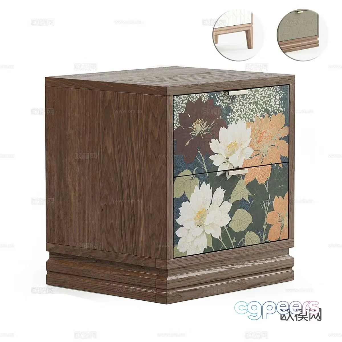 Nordic bedside table 3d model
