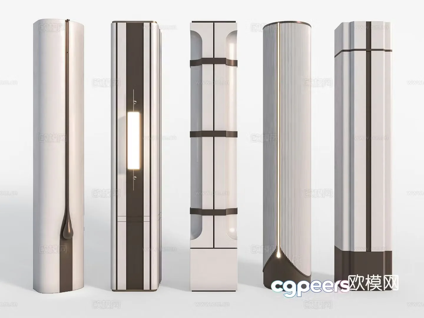 Modern column decorative column shaped column alien column 3D model