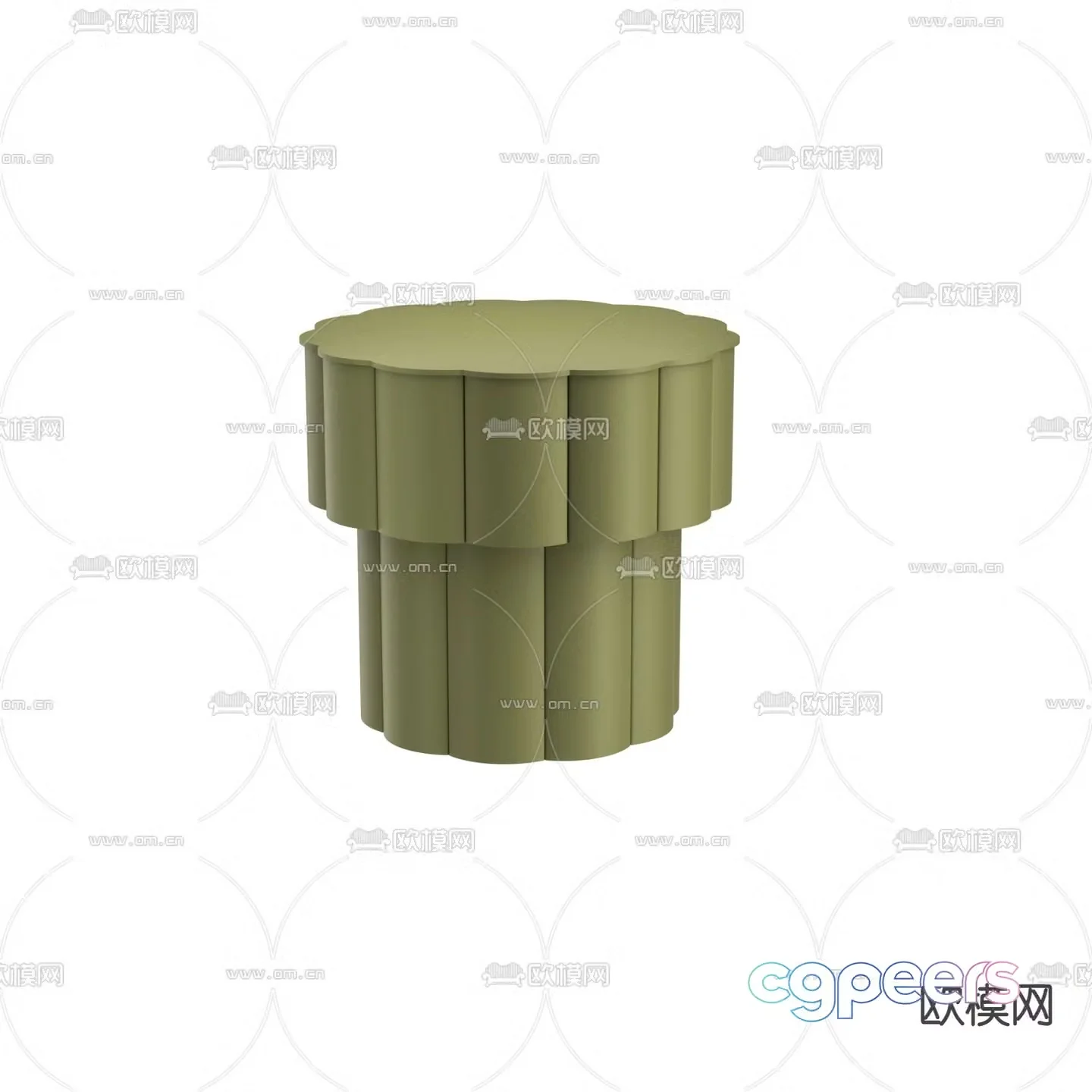 Round table side table angle table 3D model