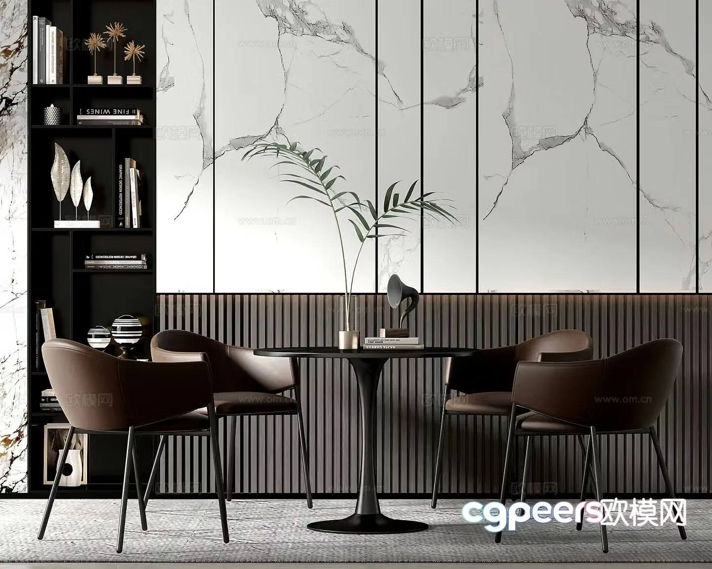 Modern negotiation tables and chairs leisure tables and chairs 3D model