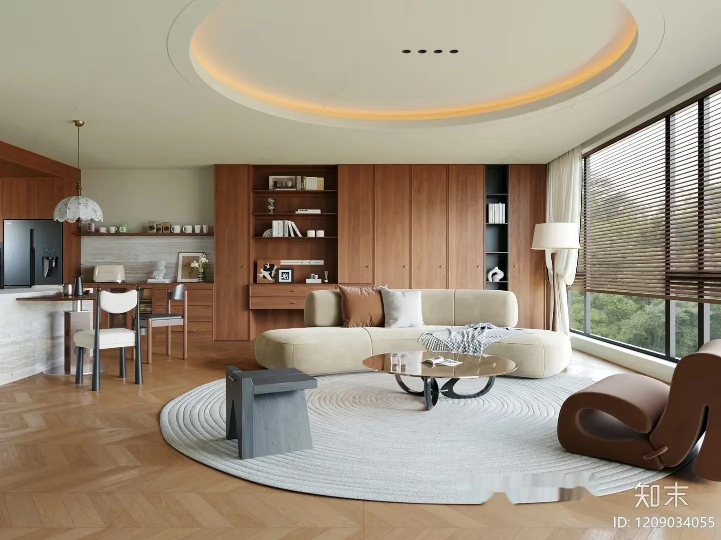 Modern Living Room 3D Model – 4809 – VRAY Render
