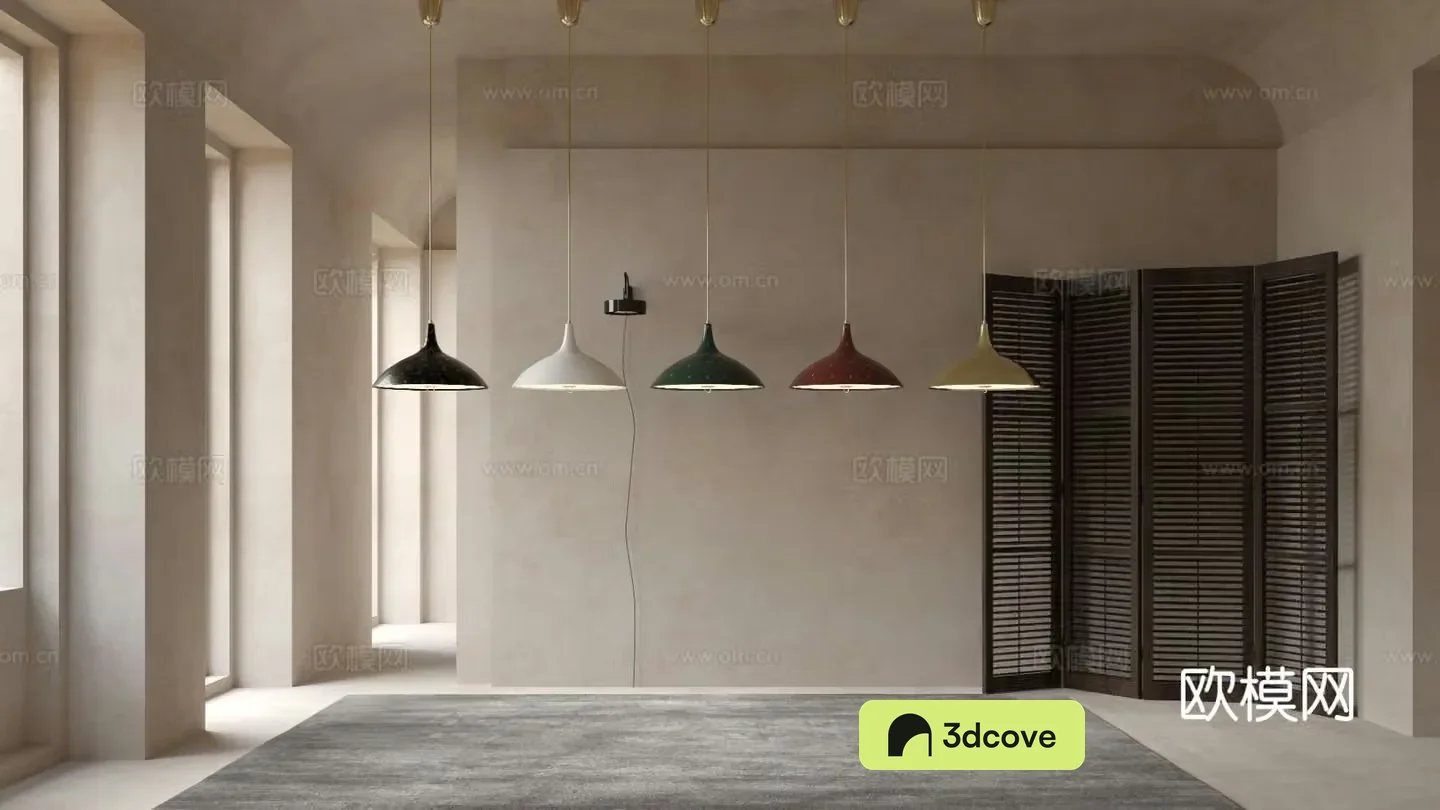 GUBI modern chandelier hanging line lamp