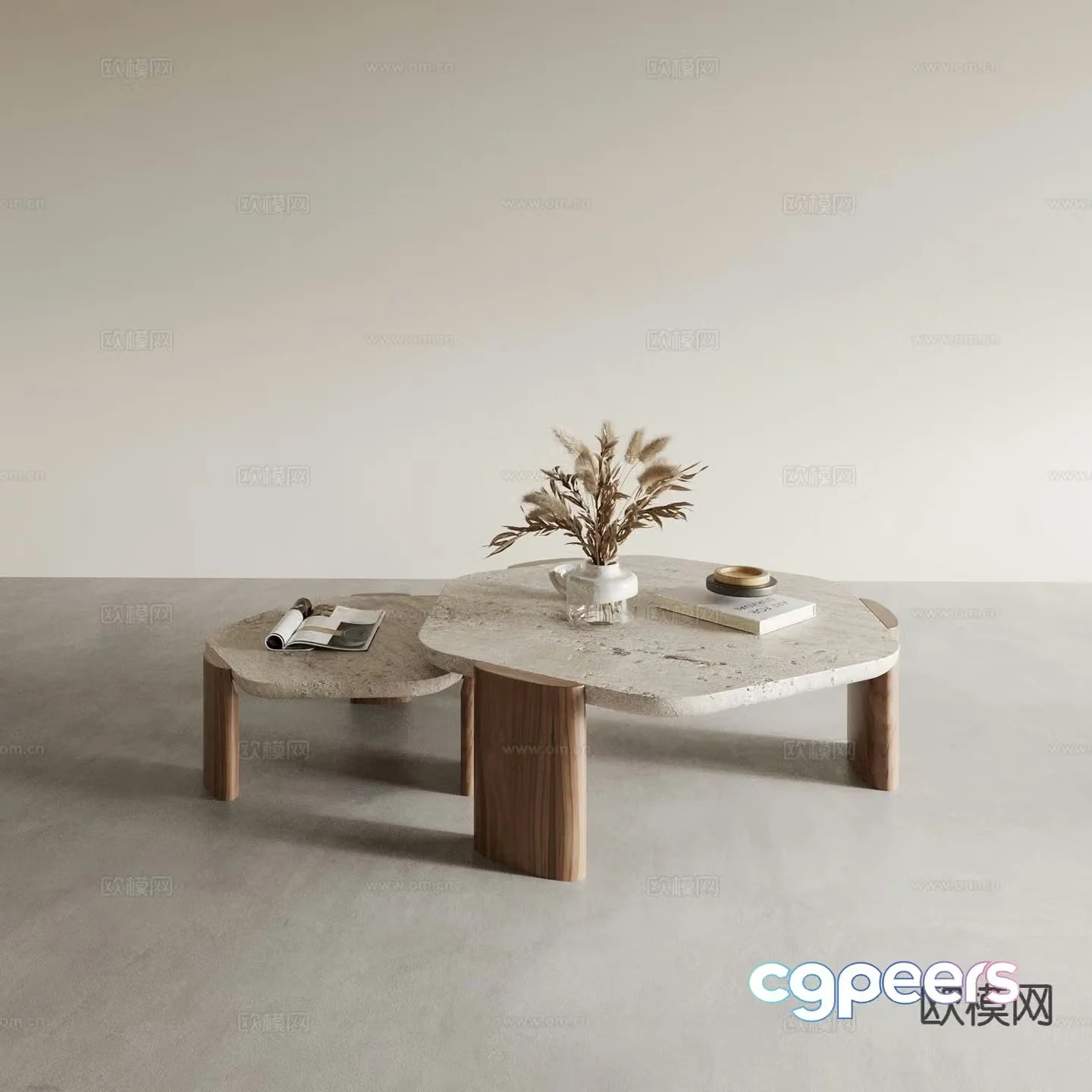 Wabi-sabi coffee table 3d model