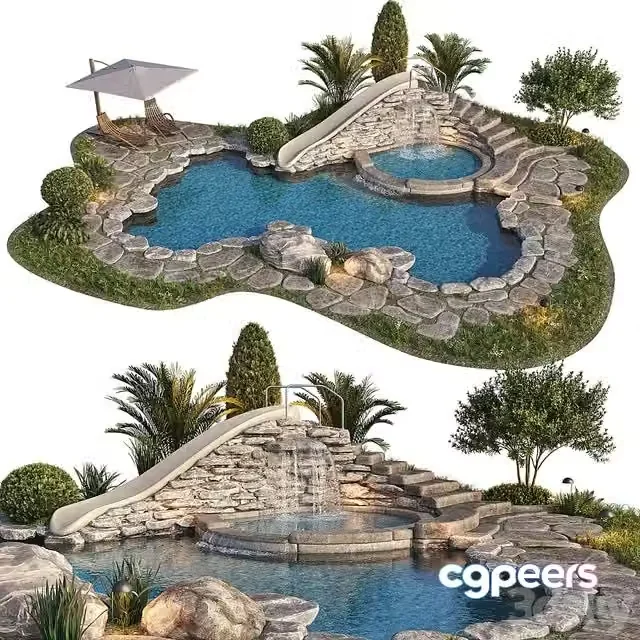 3ds Max Free – Swimming pool 7