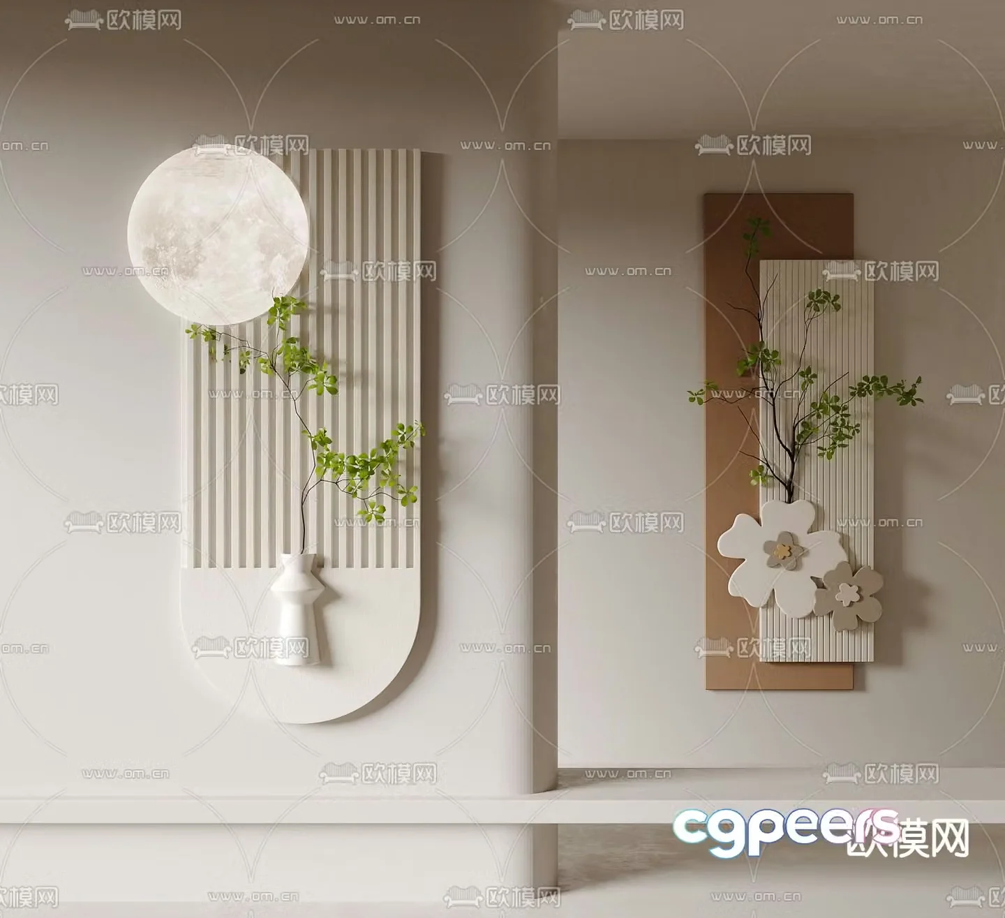 Modern wall decoration pendant 3D model