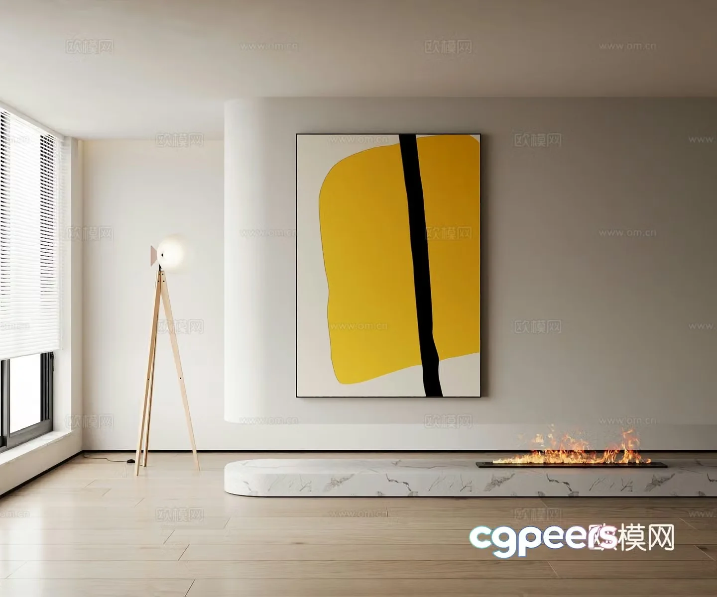 Modern decorative painting 3d model