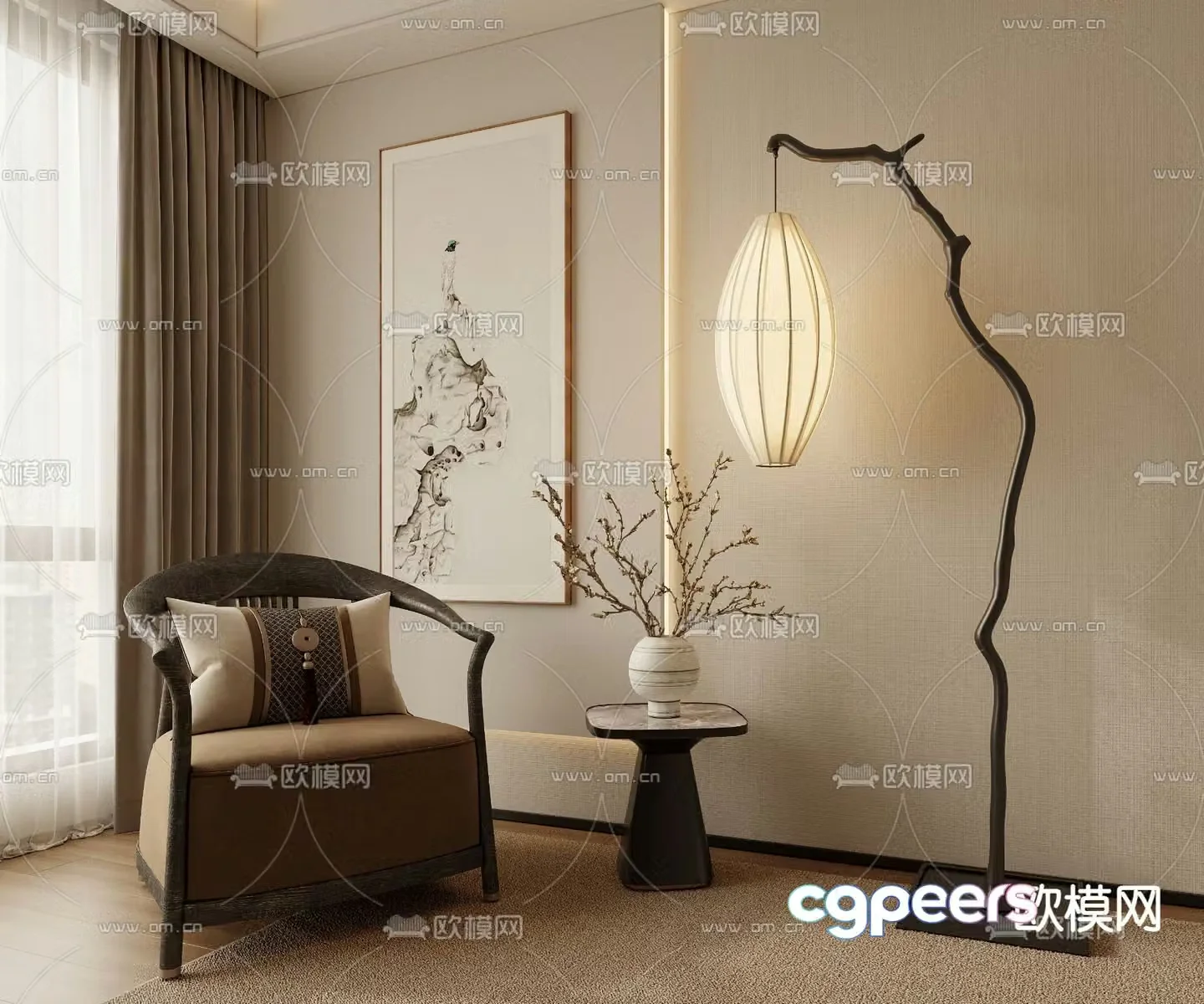 Single sofa 3d model