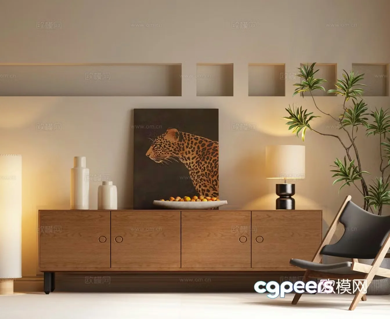 Modern medieval TV cabinet Modern Nordic TV cabinet Modern TV cabinet Modern medieval leisure chair 3d model