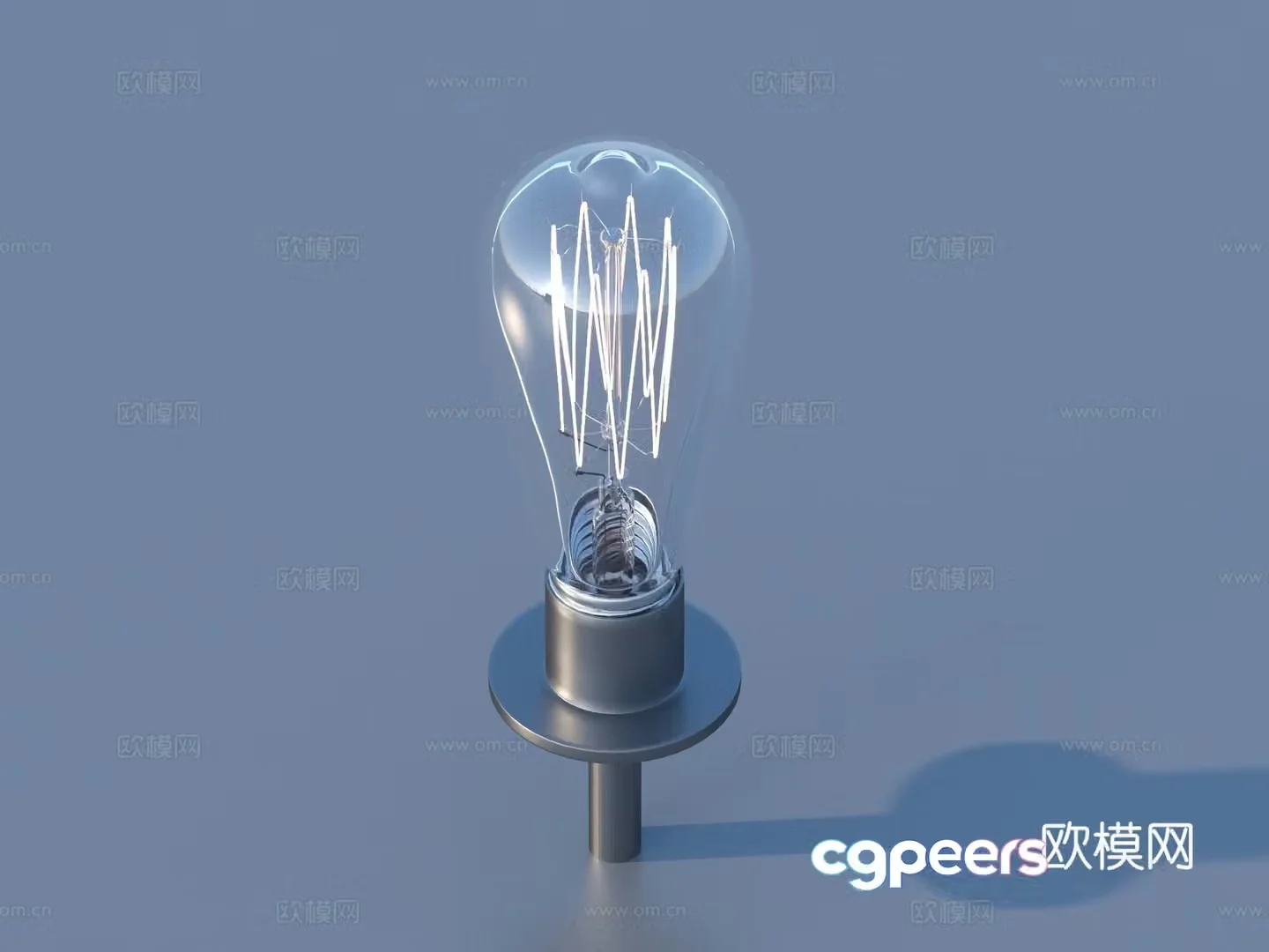 Light bulb Tungsten filament lamp lamp 3d model