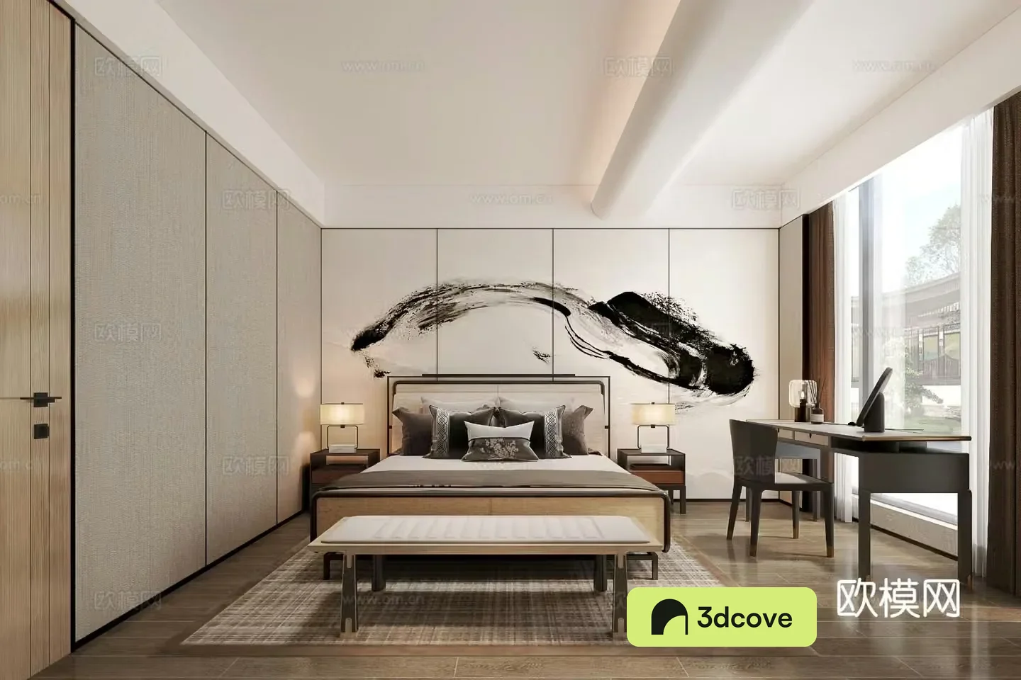 New Chinese style bedroom master bedroom