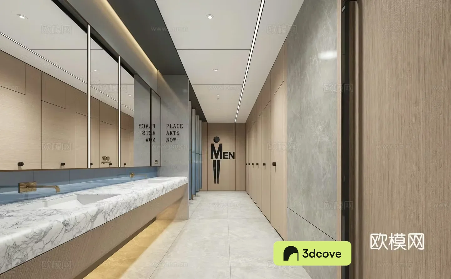 Modern public bathroom