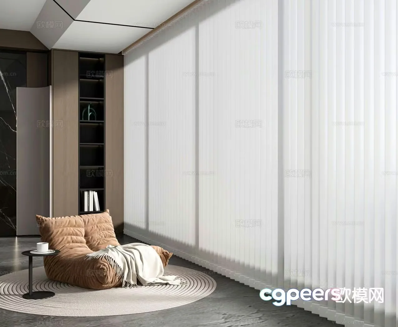 Beanbag caterpillar sofa 3d model