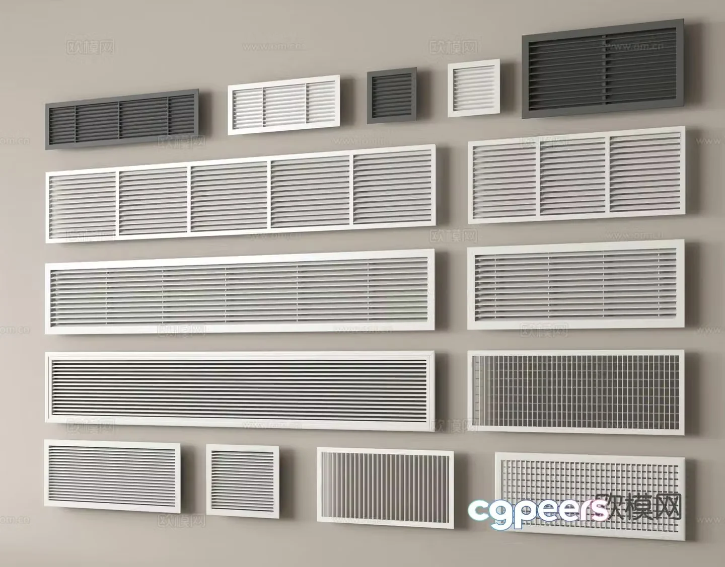 Air conditioning air outlet exhaust port ventilation port 3d model