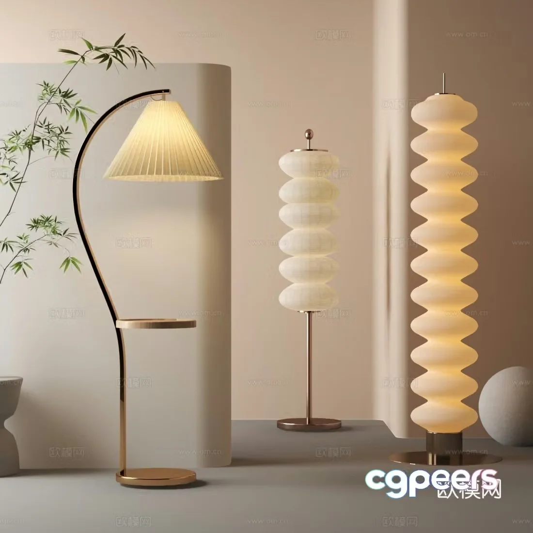 Modern floor lamp 3d model