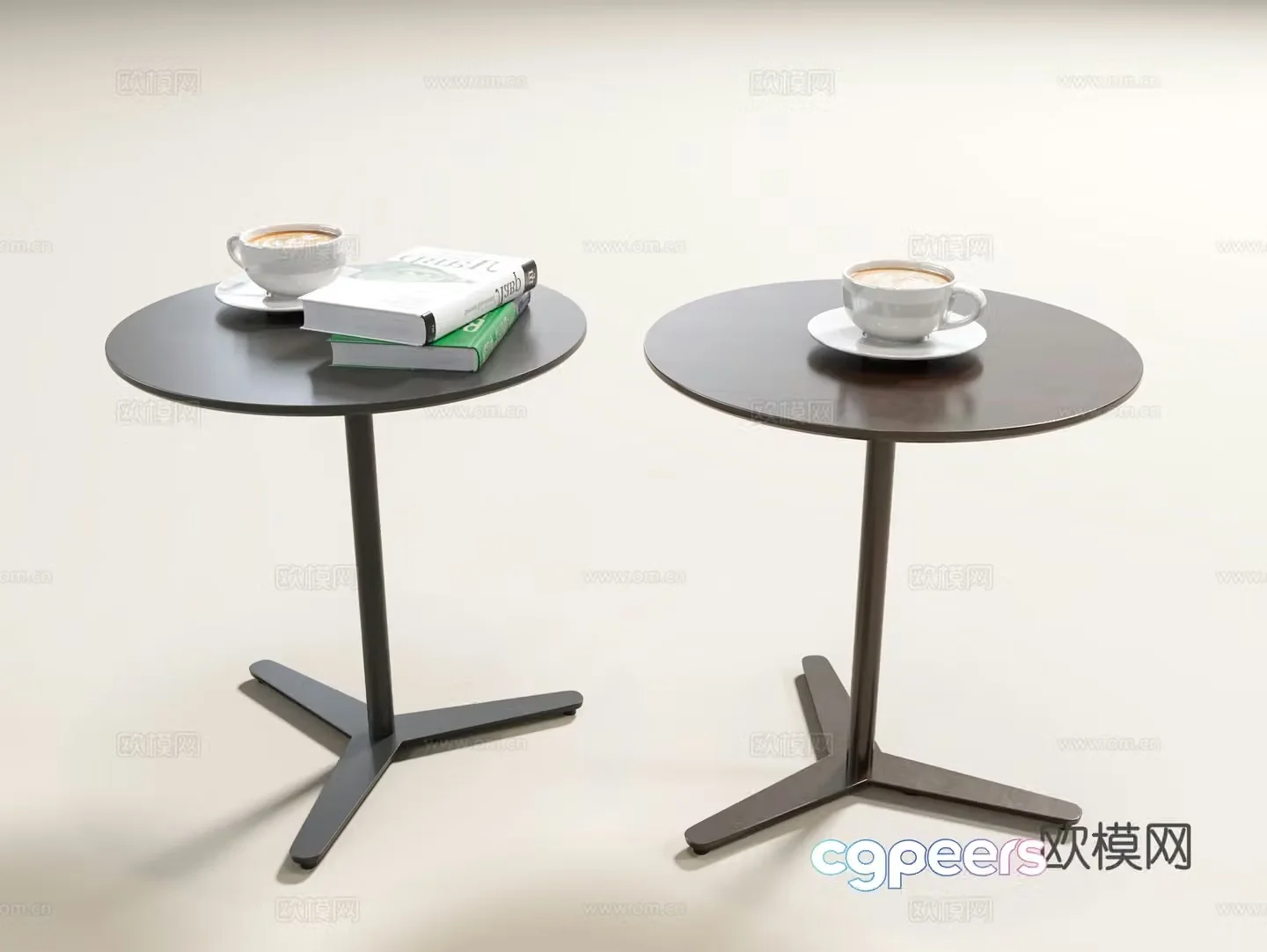 Modern side table round side table corner table coffee book round side table 3D model
