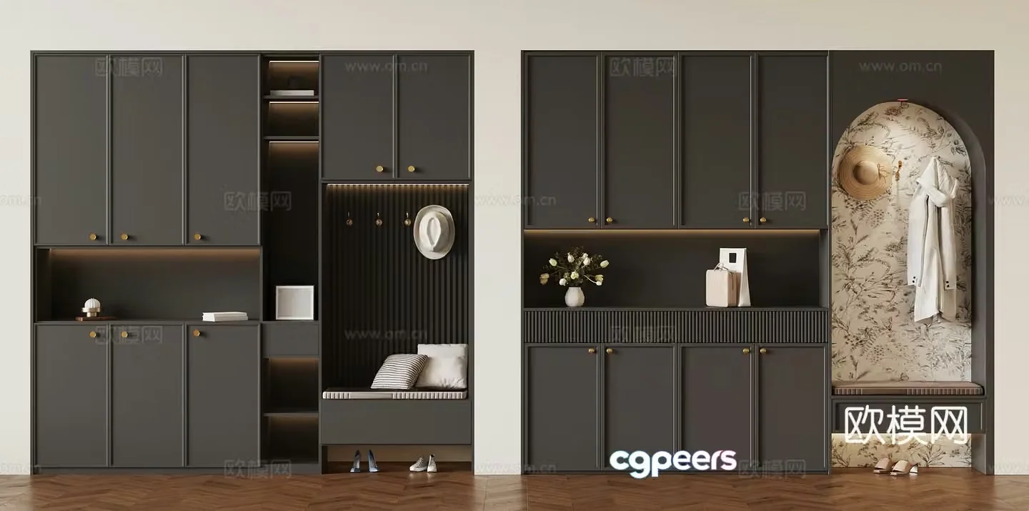 Shoe cabinet French shoe cabinet 3d model