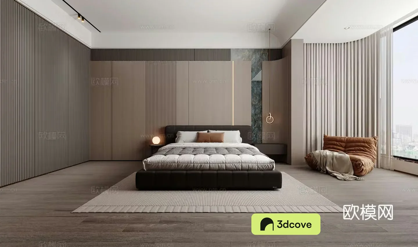 Modern master bedroom