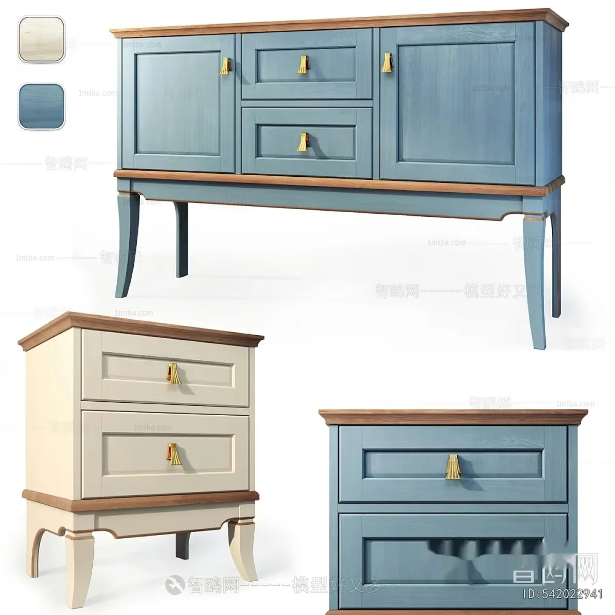 Wooden Dresser 3D Model – 10351 – VRAY Render