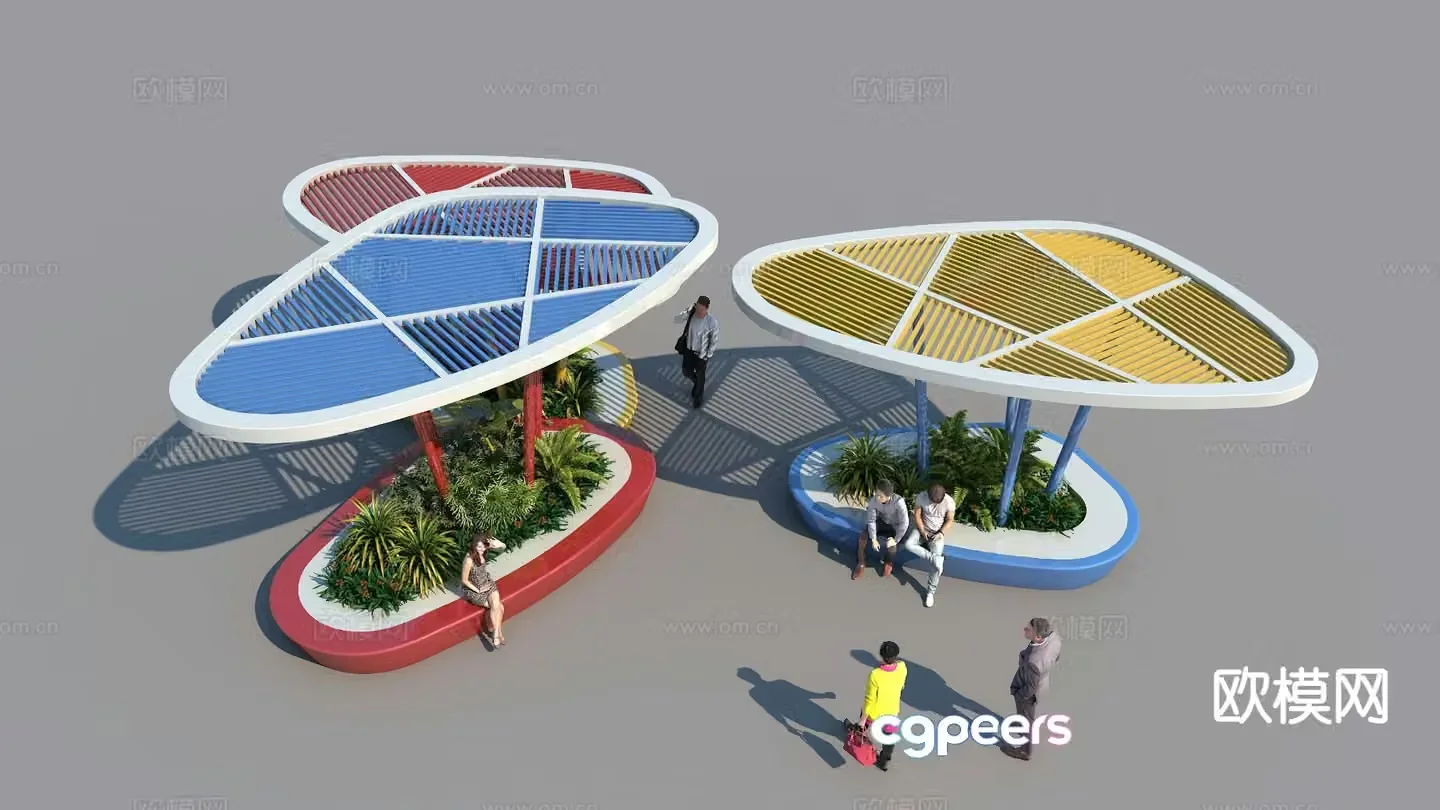 Outdoor trellis landscape trellis 3d model