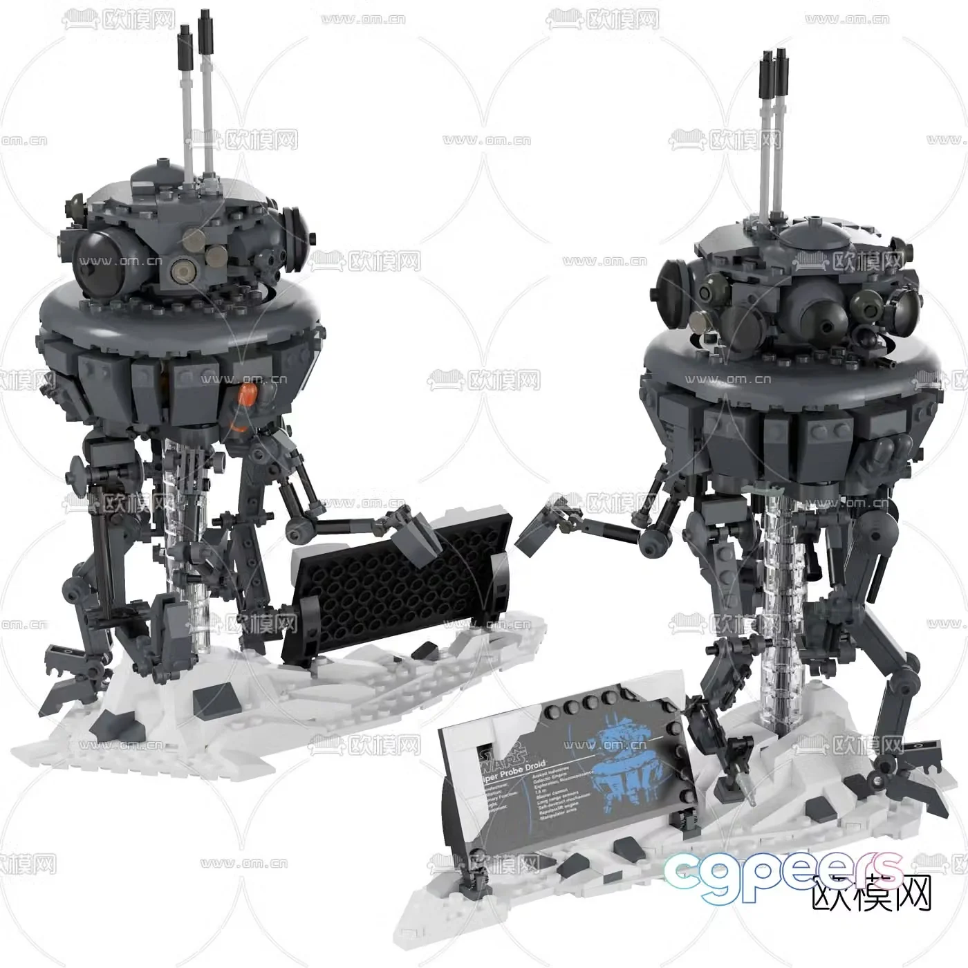 Modern Star Wars Empire probe droid 3d model