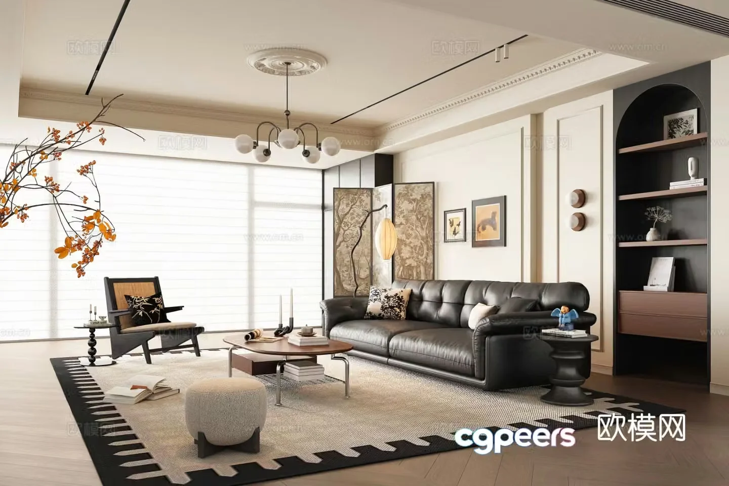 Medieval style living room 3D model