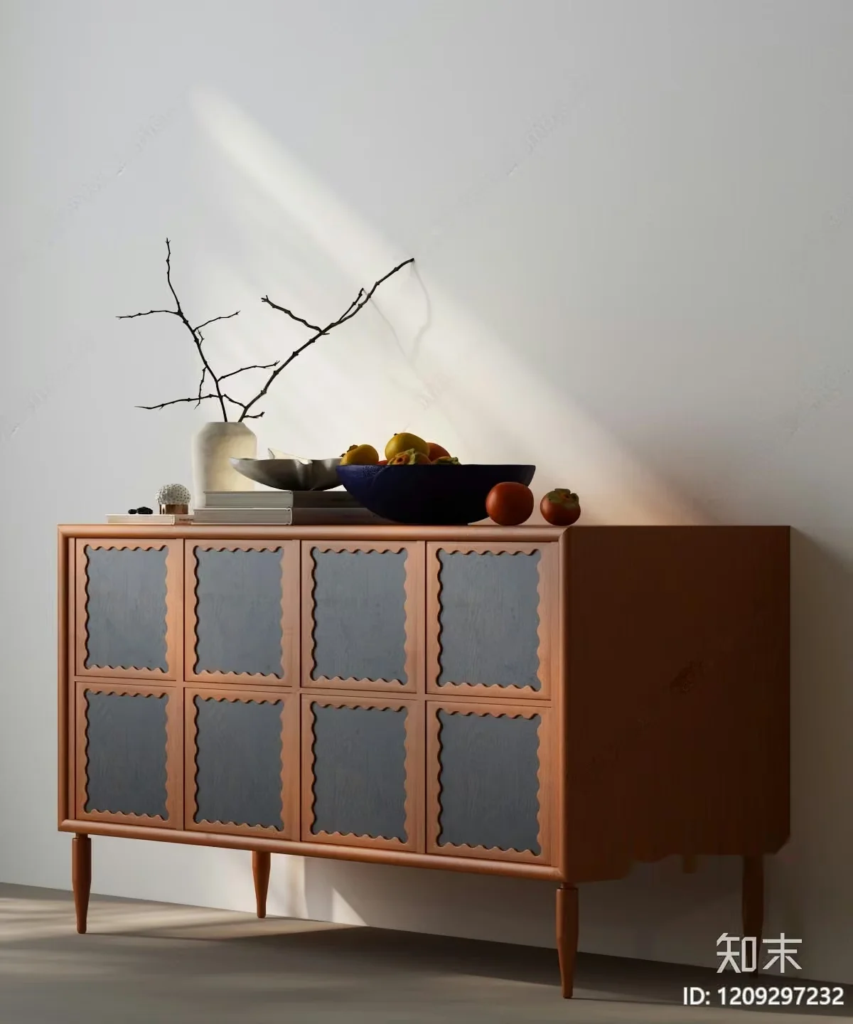 Mid-Century Style Sideboard 3D Model – 8257 – VRAY Render