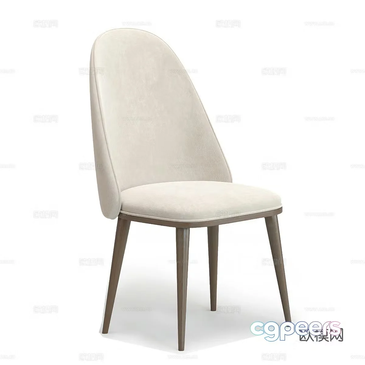 Modern minimalist chair Single chair Simple chair Leisure chair Dining chair 3d model