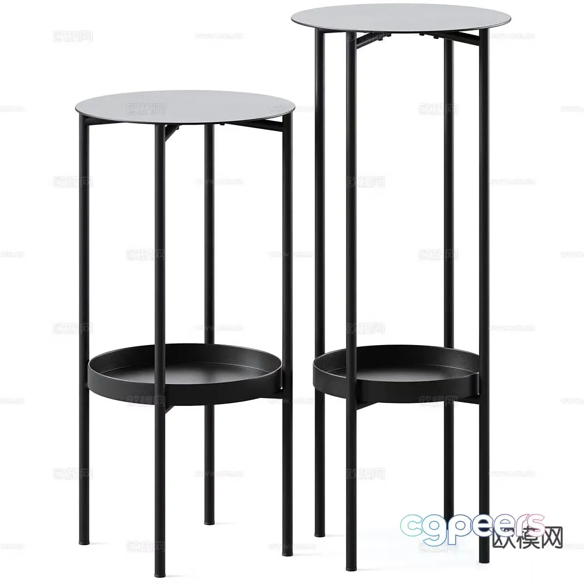 Sculpture booth corner table side table flower table 3D model