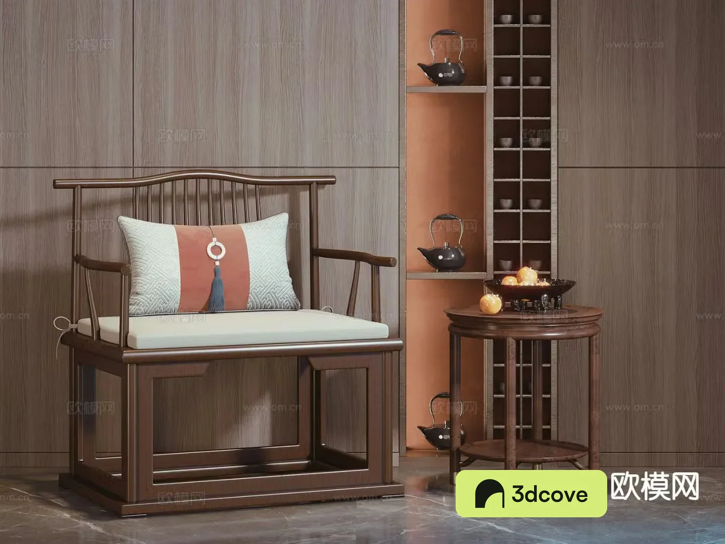 New Chinese style chair official hat chair walnut chair