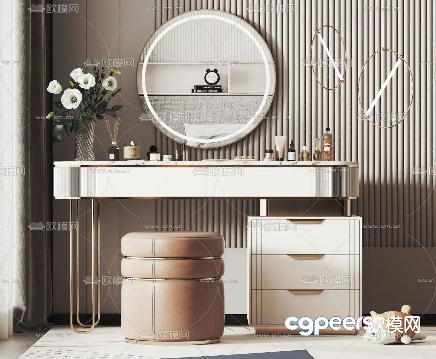 modern dressing table dressing table dressing table 3d model