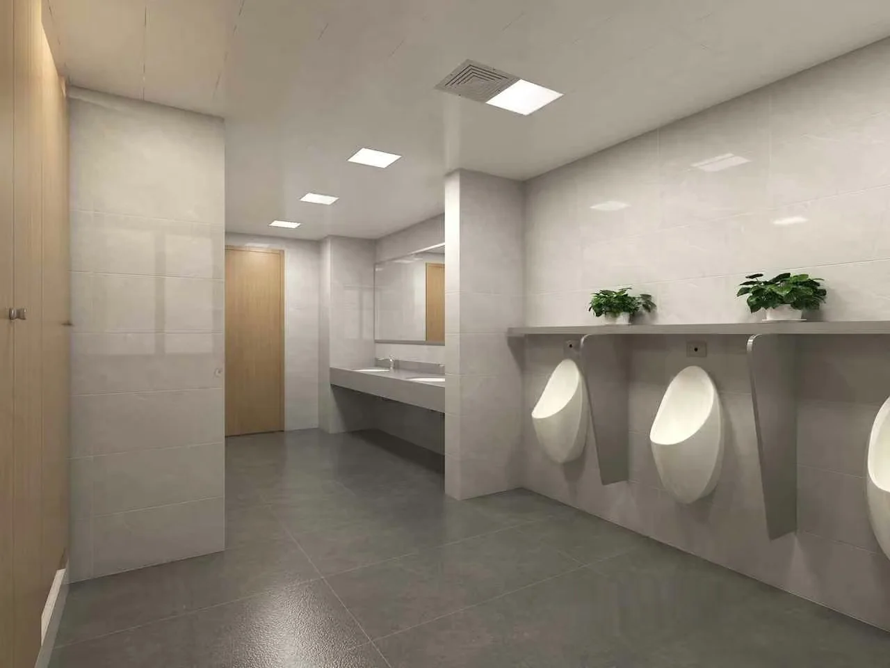 Modern Public Restroom 3D Model – 9397 – VRAY Render
