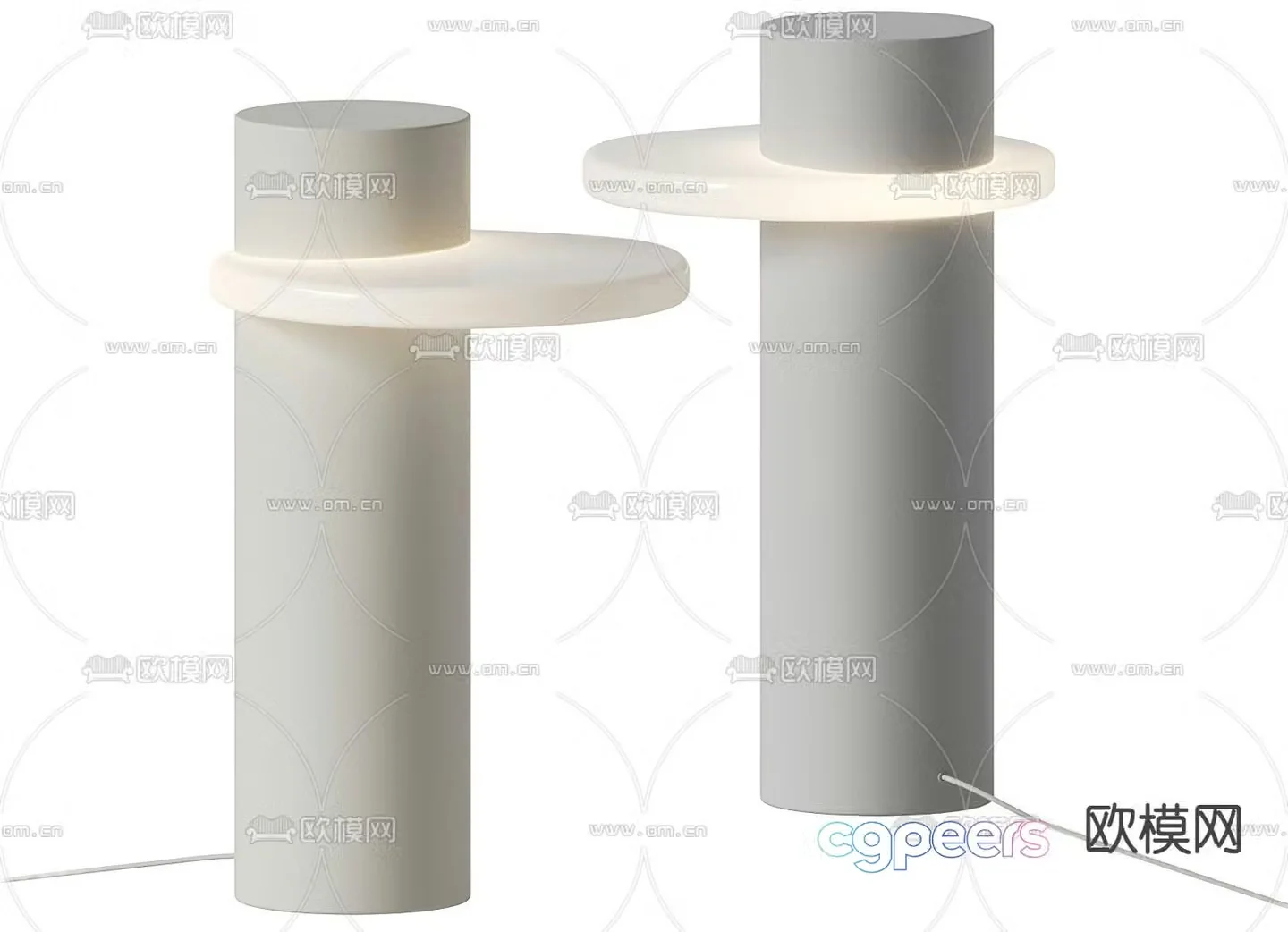 FLOS modern minimalist cylindrical floor lamp 3d model