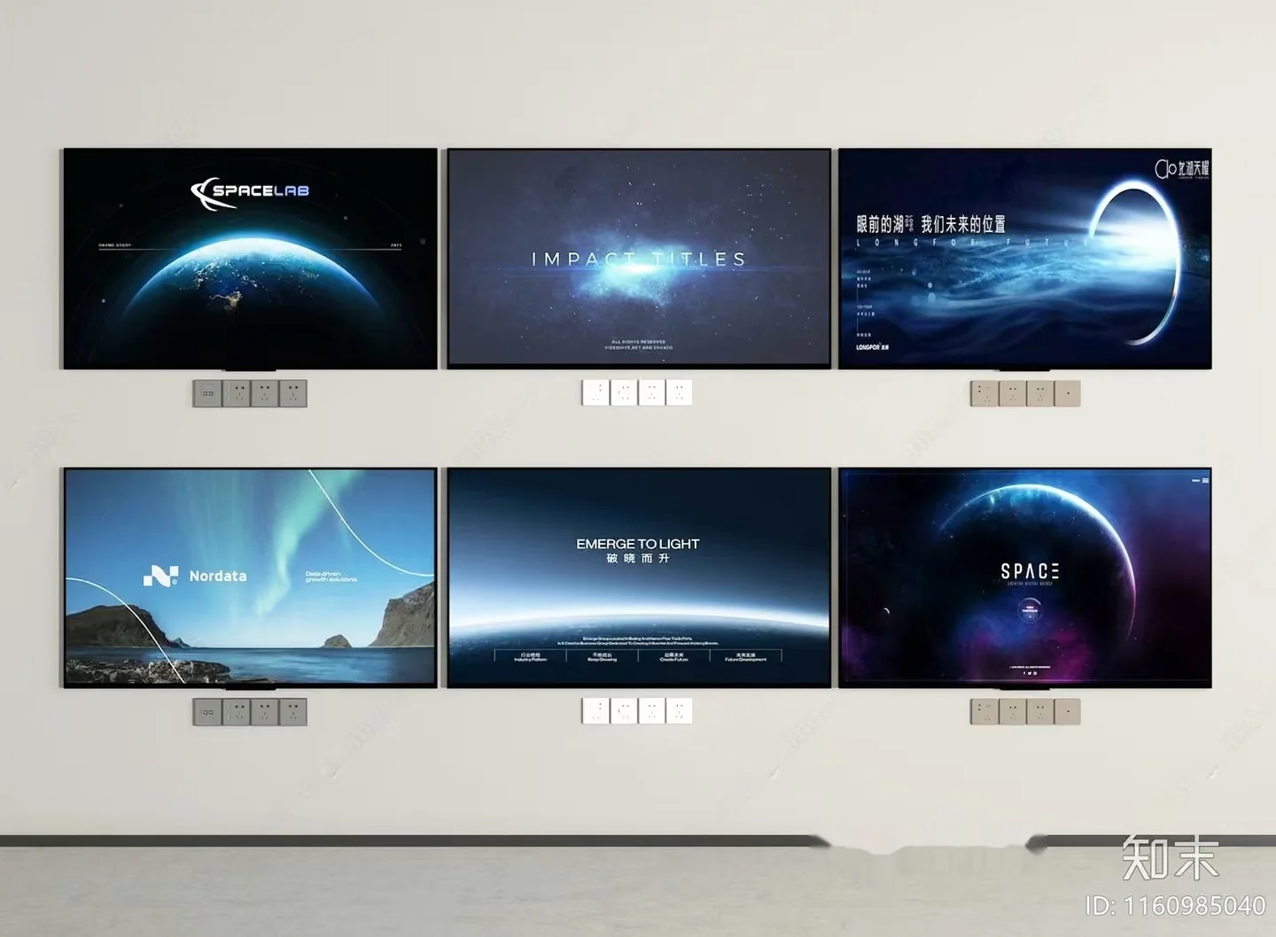 Space-Themed Presentation Slides 3D Model – 10571 – VRAY Render