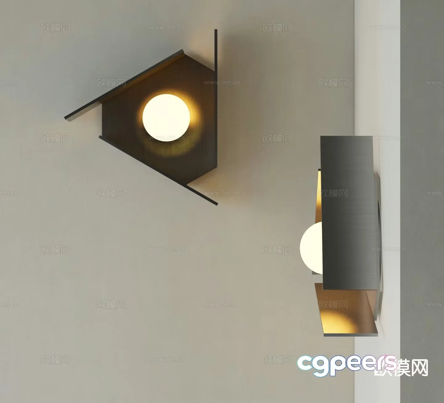 Industrial style wall lamp metal wall lamp 3d model