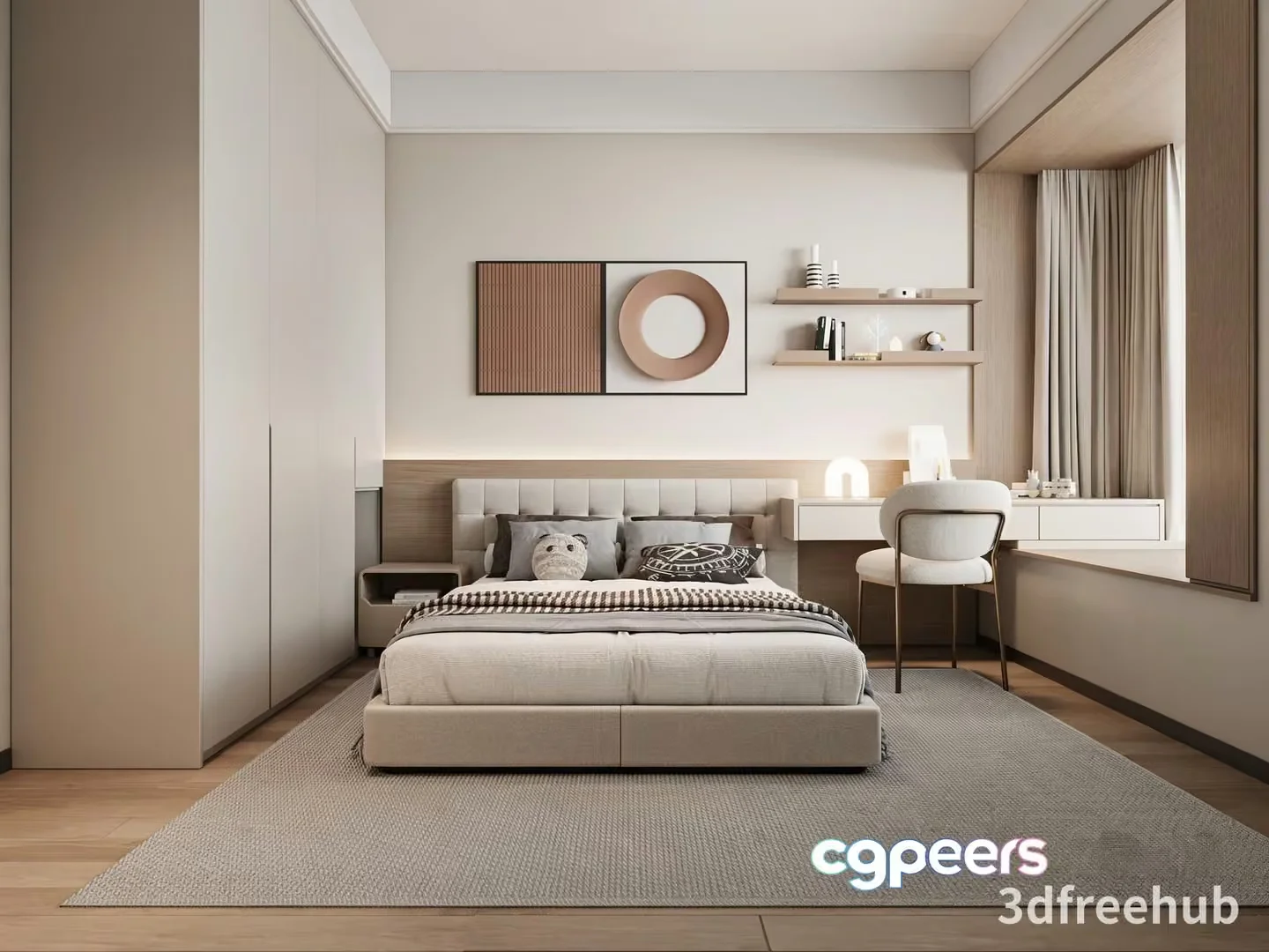 Modern Bedroom 3D Model – 18992 – VRAY Render