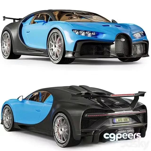 3ds Max Free – Bugatti Chiron + interior