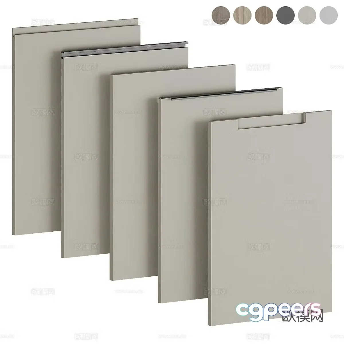 Modern cabinet door panel 3d model