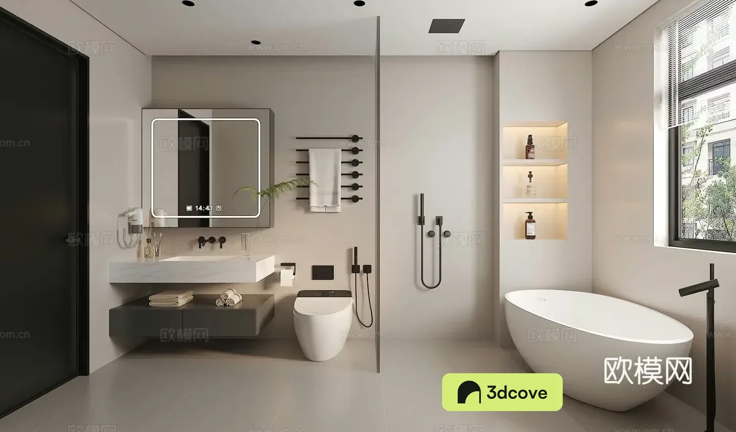 Modern bathroom cabinet toilet bathroom supplies