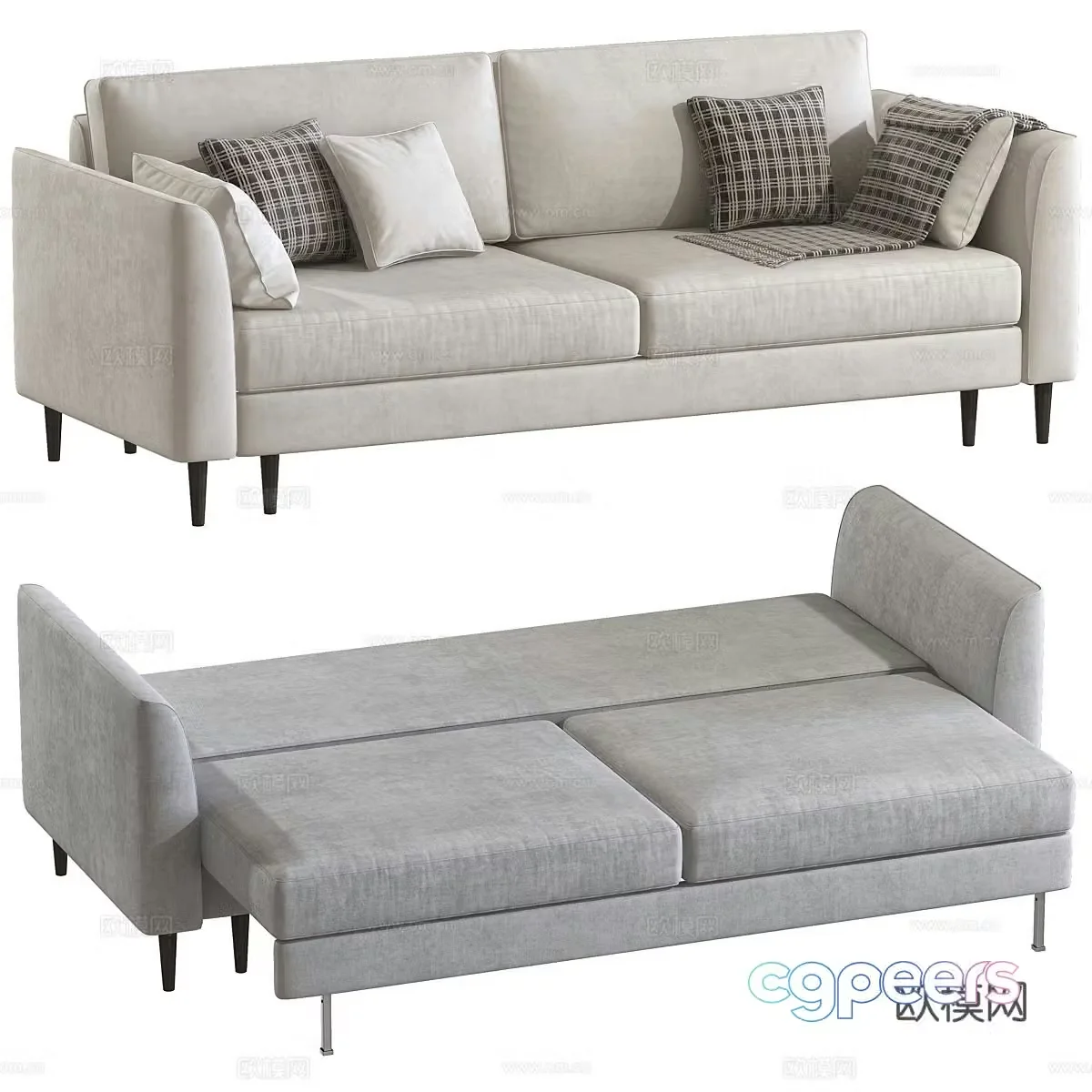 Modern Humpy sofa bed 3d model