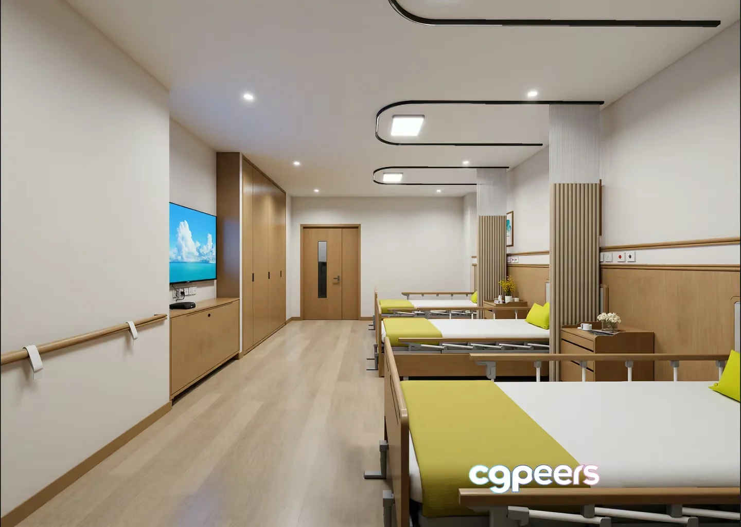 Hospital Room 3D Model – 7916 – VRAY Render